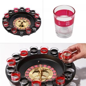 JOGO CASSINO ROLETA SHOT C/16 COPOS BEBIDA DRINK DESTILADO - 95977