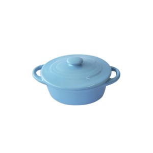 MINI PANELA OVAL DE CERÂMICA 5.5X8.5X12.5CM - 207156-AZ