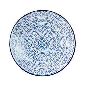 PRATO DE CERÂMICA ESTAMPADA PARA SOBREMESA 22CM - 210563-D