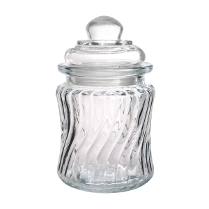 RECIPIENTE DECORATIVO DE VIDRO COM TAMPA 12CM - F194251