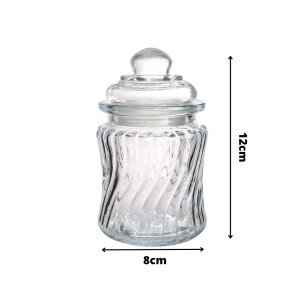 RECIPIENTE DECORATIVO DE VIDRO COM TAMPA 12CM - F194251