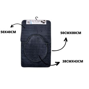 JOGO DE TAPETE PARA BANHEIRO DE SOFT COM 3 PEÇAS - CZ19363-CZ