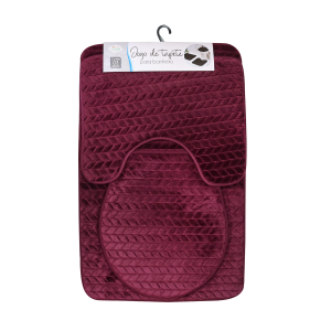 JOGO DE TAPETE PARA BANHEIRO DE SOFT COM 3 PEÇAS - CZ19363-VN