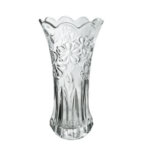 VASO DE VIDRO EM RELEVO 10X19,5CM - CA16153