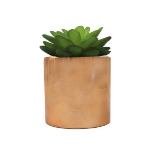 VASO DE CERÂMICA  COM SUCULENTA ARTIFICIAL 9X8CM - 4887-C