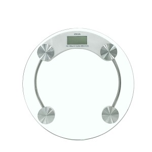 BALANÇA DIGITAL VIDRO TEMPERADO PARA BANHEIRO REDONDA CAPACIDADE 180 KG