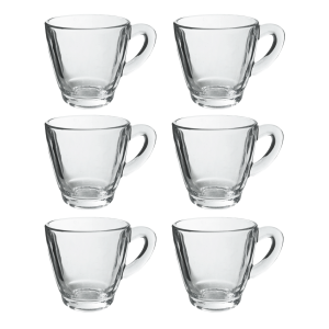 JOGO DE MINI XÍCARA DE CAFÉ EM VIDRO COM 6 PEÇAS 40ML - BM997