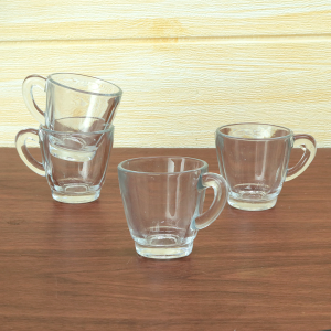 JOGO DE MINI XÍCARA DE CAFÉ EM VIDRO COM 6 PEÇAS 40ML - BM997