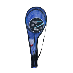 JOGO DE RAQUETE DE BADMINTON AÇO E PLÁSTICO COM 2 PETECAS- YS37083-AZ