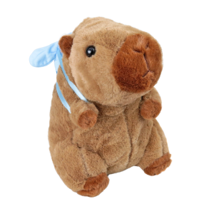 PELUCIA CAPIVARA COM MOCHILA DE CACHORRINHO NAS COSTAS - FE7518MR-C