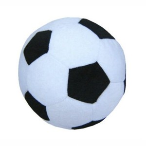 ALMOFADA PELUCIA BOLA G - 20 CM  BRANCA COM PRETO- 31300131-BRPT