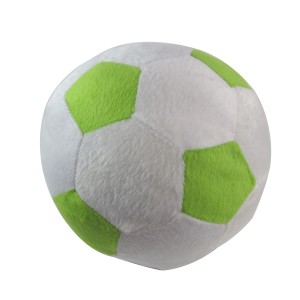 ALMOFADA PELUCIA BOLA G - 20 CM BRANCA COM VERDE CLARO- 31300131-VDCL