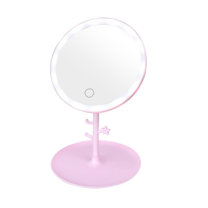 ESPELHO DE MESA REDONDO PARA MAQUIAGEM LED 17,5X28CM - FA590-RS