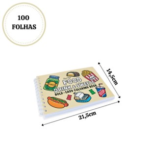 LIVRO DE COLORIR 100 FOLHAS - A5-MJ6165-2D- AM
