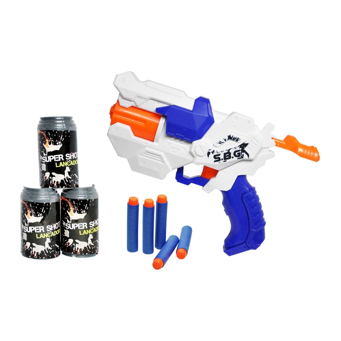 Lançador de Dardos Pistola Arminha Shoot Infantil Tipo Nerf 6