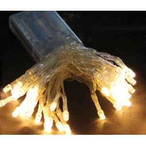 50 LED WARM FIXO E PISCA A PILHA - 89531