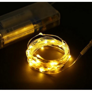 FIO ARAME COM 50 LED WM A PILHA - 25003