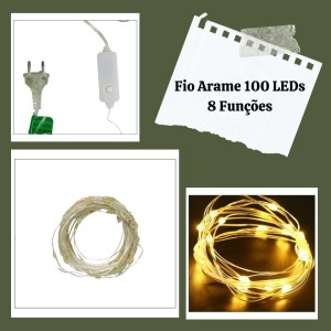 FIO ARAME 100 LEDS WARM BIVOLT - 19229