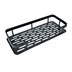 PRATELEIRA RETANGULAR DE BANHEIRO EM ALUMÍNIO PRETO 29,5CM - CA12550