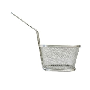 CESTA DE PETISCO QUADRADA DE AÇO INOX 6X9X10.5CM - TRC8513