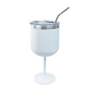 TAÇA INOX COM TAMPA DE PLÁSTICO E CANUDO DE INOX 550ML - GDR1462-BR