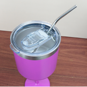 TAÇA INOX COM TAMPA DE PLÁSTICO E CANUDO DE INOX 550ML - GDR1462-PK