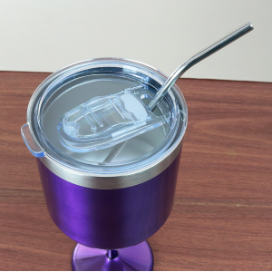 TAÇA INOX COM TAMPA DE PLÁSTICO E CANUDO DE INOX 550ML - GDR1462-RX