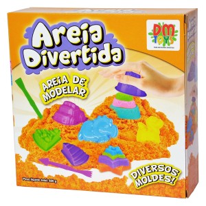 AREIA DIVERTIDA DE MODELAR 600GR COM 15 PEÇAS - COM INMETRO - DMT5125