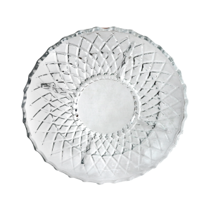 PETISQUEIRA REDONDA DE VIDRO COM RELEVO 5 DIVISÓRIAS 28CM - BM1227-B