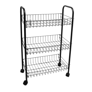 CARRINHO ARAMADO DE METAL COM RODAS 64CM - 6284