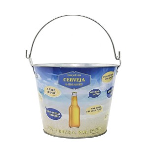 BALDE DE METAL PARA CERVEJA AZUL COMO PEDIR UMA CERVEJA AO REDOR DO MUNDO 4.8 LITROS - CA12096-B