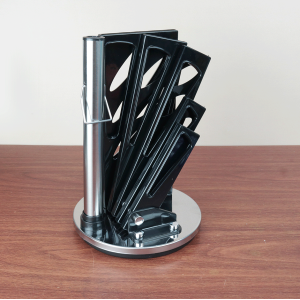 CONJUNTO DE FACAS PARA COZINHA EM AÇO INOX 7 PEÇAS E SUPORTE GIRATÓRIO-CA08275