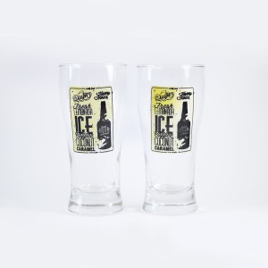 JOGO DE COPOS PAGODINHO RETRÔ C/2 PEÇAS 200 ML CADA - 13 CM - MODELO 02 - LV09-2