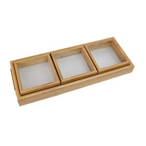 JOGO DE PETISQUEIRAS DE ACRÍLICO E PS COM 4 PEÇAS - CA20397