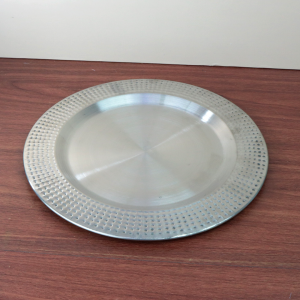 SOUSPLAT DE INOX 32CM COM DETALHES NA BORDA - CA12687