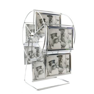 PORTA RETRATO RODA GIGANTE DE METAL 12 FOTOS HORIZONTAIS 10 X 15 CM - 629981