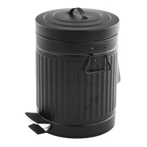 LIXEIRA DE FERRO COM PEDAL 5 LITROS CESTO INTERNO EM PLASTICO - DMH5265