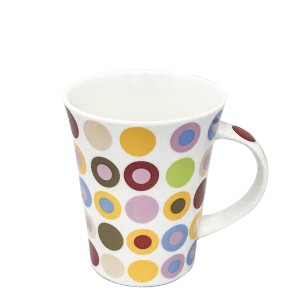 CANECA PORCELANA POA COLORIDO 11 X 12 CM BRANCA - PRB0204