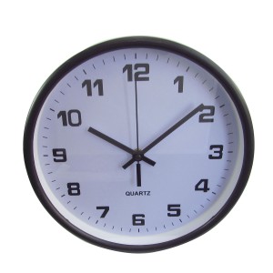 RELOGIO DE PAREDE DE PLASTICO CONTINUO  PRETO 28 CM - 3309-PT