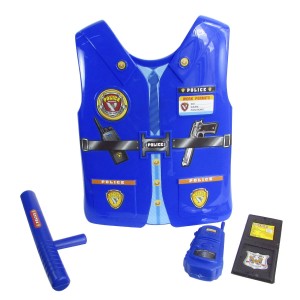 BRINQUEDO KIT POLICIAL DE PLASTICO C/4 PEÇAS - JB145