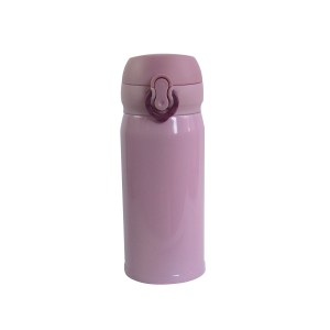 GARRAFA TÉRMICA 350ML AÇO INOX TRAVA VACUUM CUP ROSA - HG62336-RS