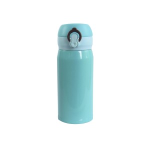 GARRAFA TÉRMICA 350ML AÇO INOX TRAVA VACUUM CUP ROSA - HG62336-TI