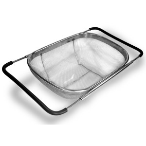 ESCORREDOR DE PIA EM INOX AJUSTAVEL PARA MACARRÃO LEGUMES E FRUTAS - P76508