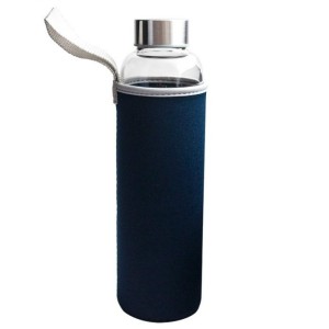 GARRAFA SQUEEZE DE VIDRO REVESTIDA COM CAPA NEOPREME  500ML - YT7104-AZ