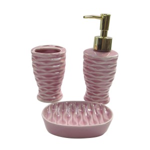 KIT DE BANHEIRO EM PORCELANA 3 PÇS 200 ML - 2KB99361-RS