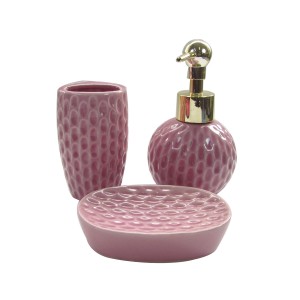 KIT DE BANHEIRO EM PORCELANA 3 PÇS 200 ML - 2KB99362-RS