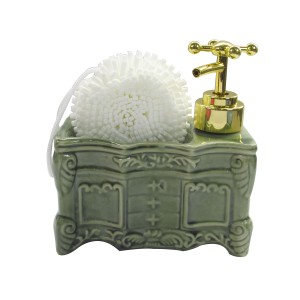 PORTA SABONETE LIQUIDO RETRÔ COM ESPONJA 500 ML - 2KB99115-VD