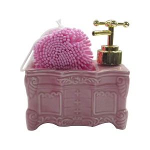 PORTA SABONETE LIQUIDO RETRÔ COM ESPONJA 500 ML - 2KB99115-RS
