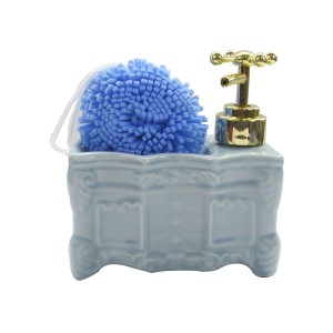 PORTA SABONETE LIQUIDO RETRÔ COM ESPONJA 500 ML - 2KB99115-AZ