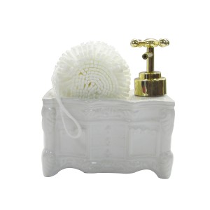 PORTA SABONETE LIQUIDO RETRÔ COM ESPONJA 500 ML - 2KB99115-BR